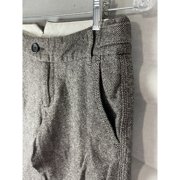 Banana Republic Women 29 Vintage Pants Wool Gray Herringbone Trouser Preppy Y2K - Picture 3 of 12
